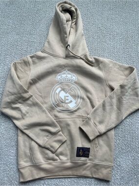Real Madrid Beige Logo Hoodie - Unbranded